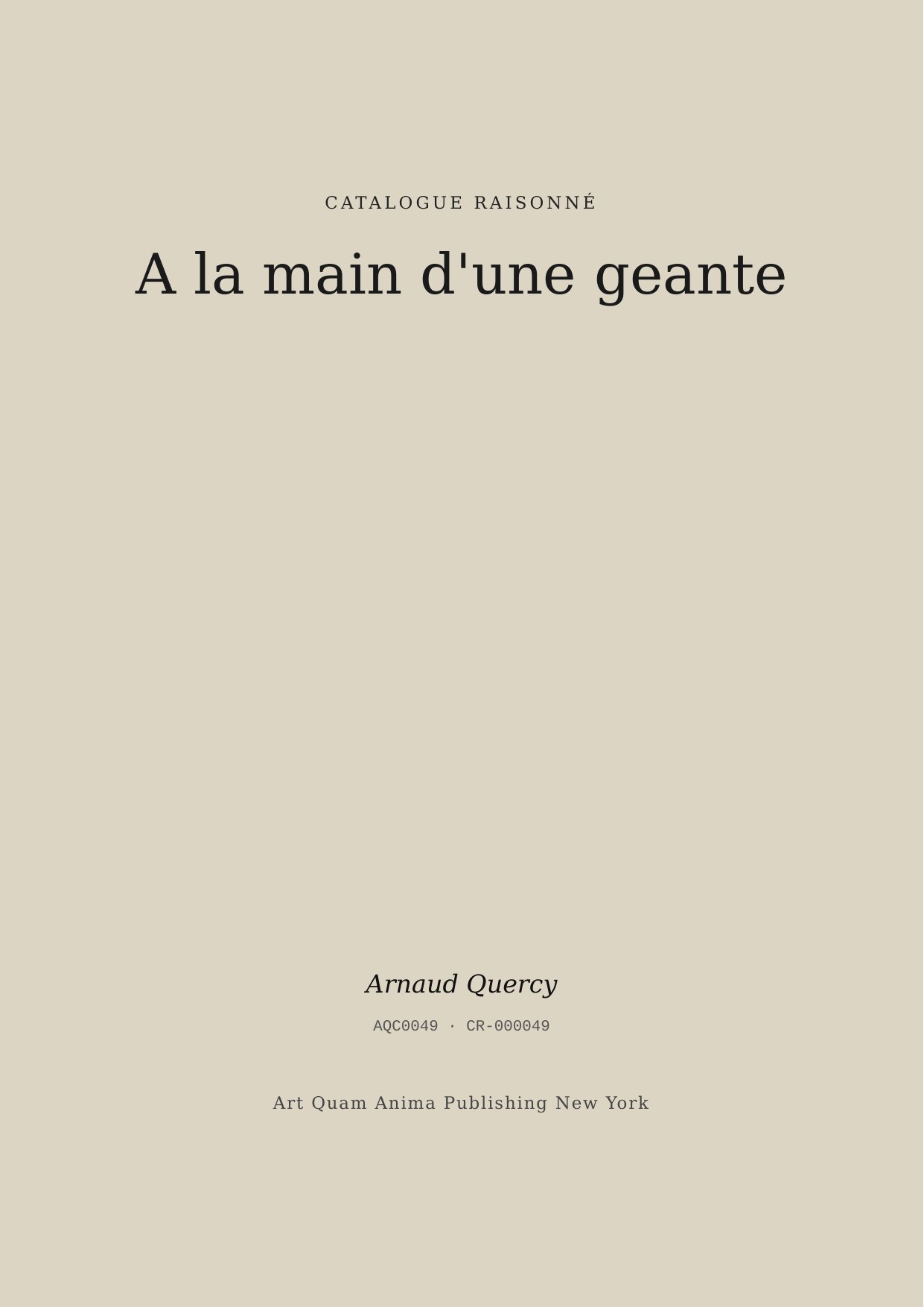 A la main d'une geante