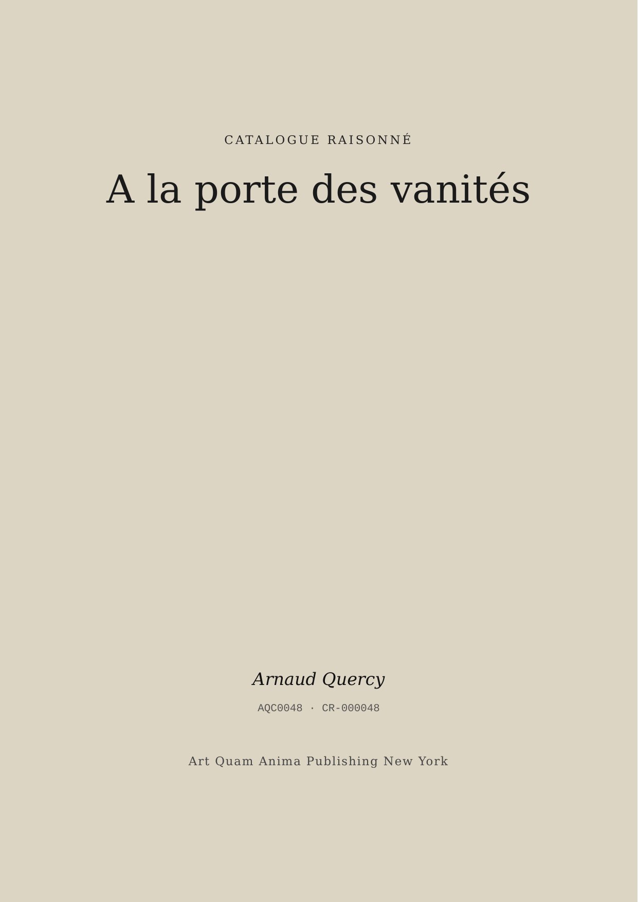 A la porte des vanités