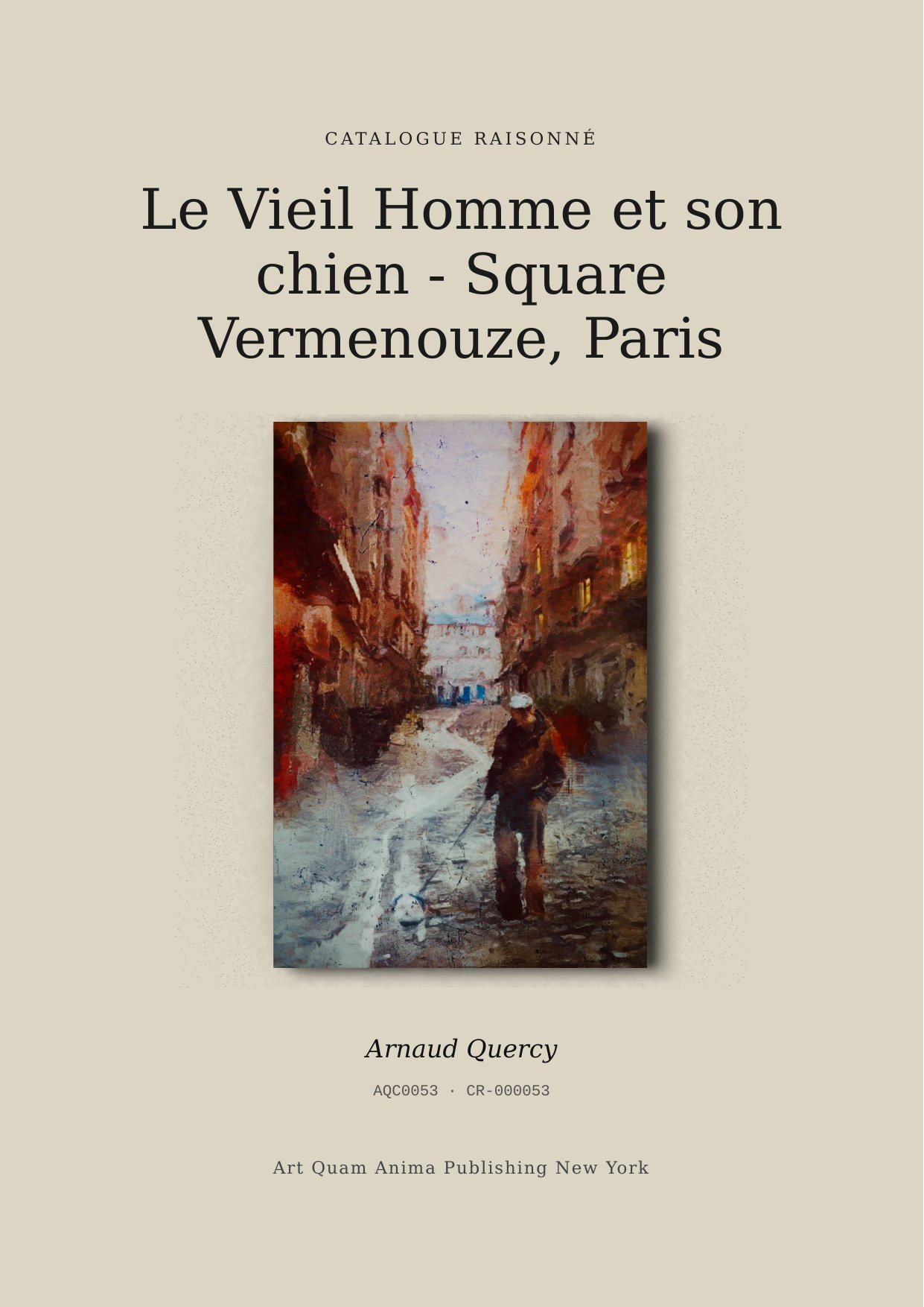 Le Vieil Homme et son chien - Square Vermenouze, Paris
