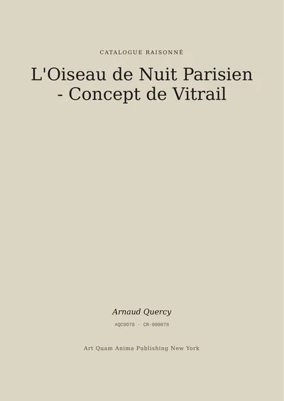 L'Oiseau de Nuit Parisien - Concept de Vitrail