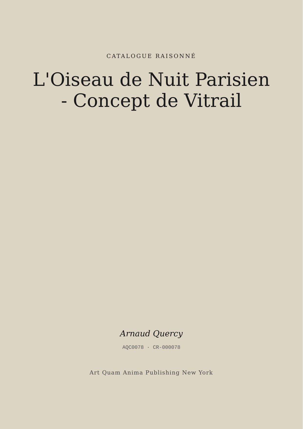 L'Oiseau de Nuit Parisien - Concept de Vitrail
