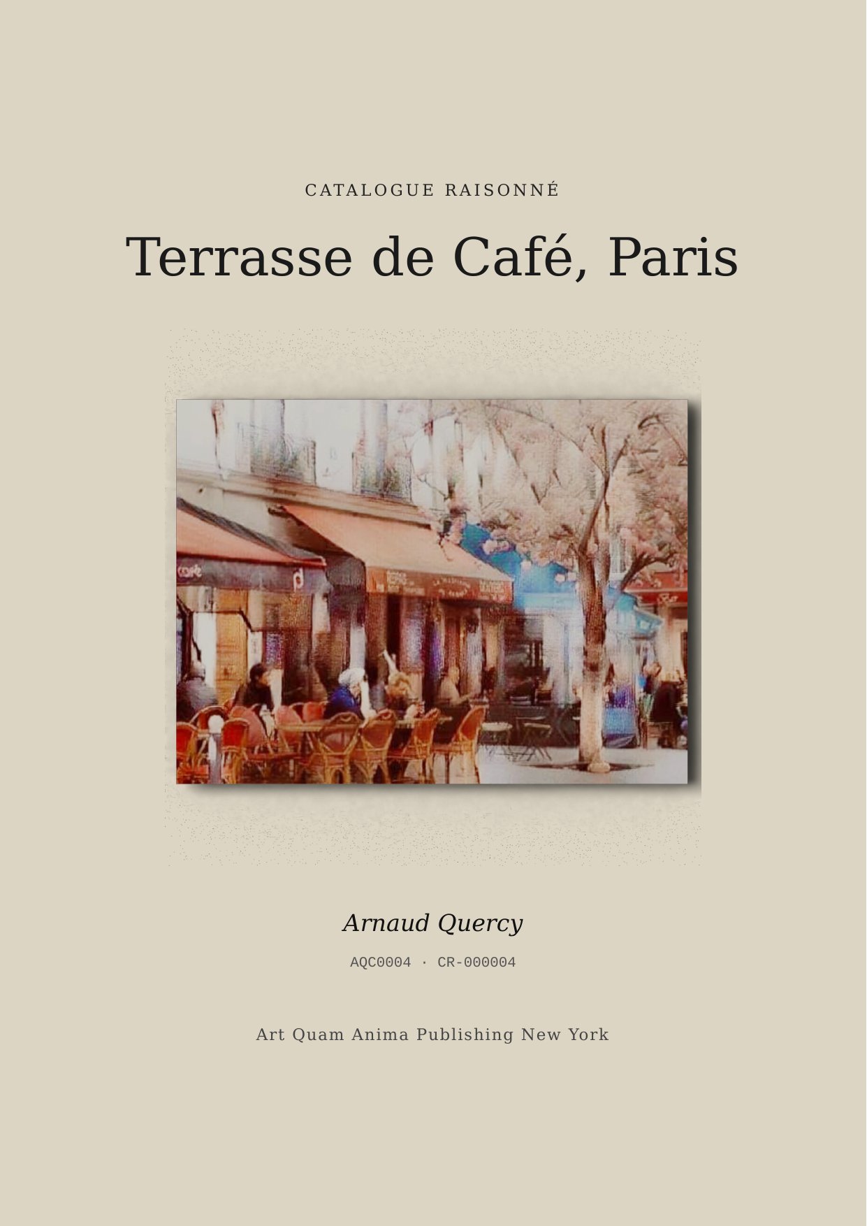 Terrasse de Café, Paris