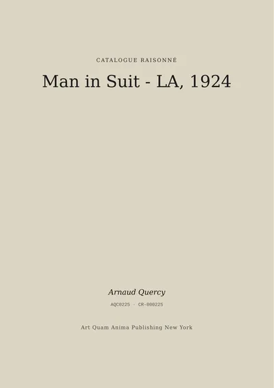 Man in Suit - LA, 1924