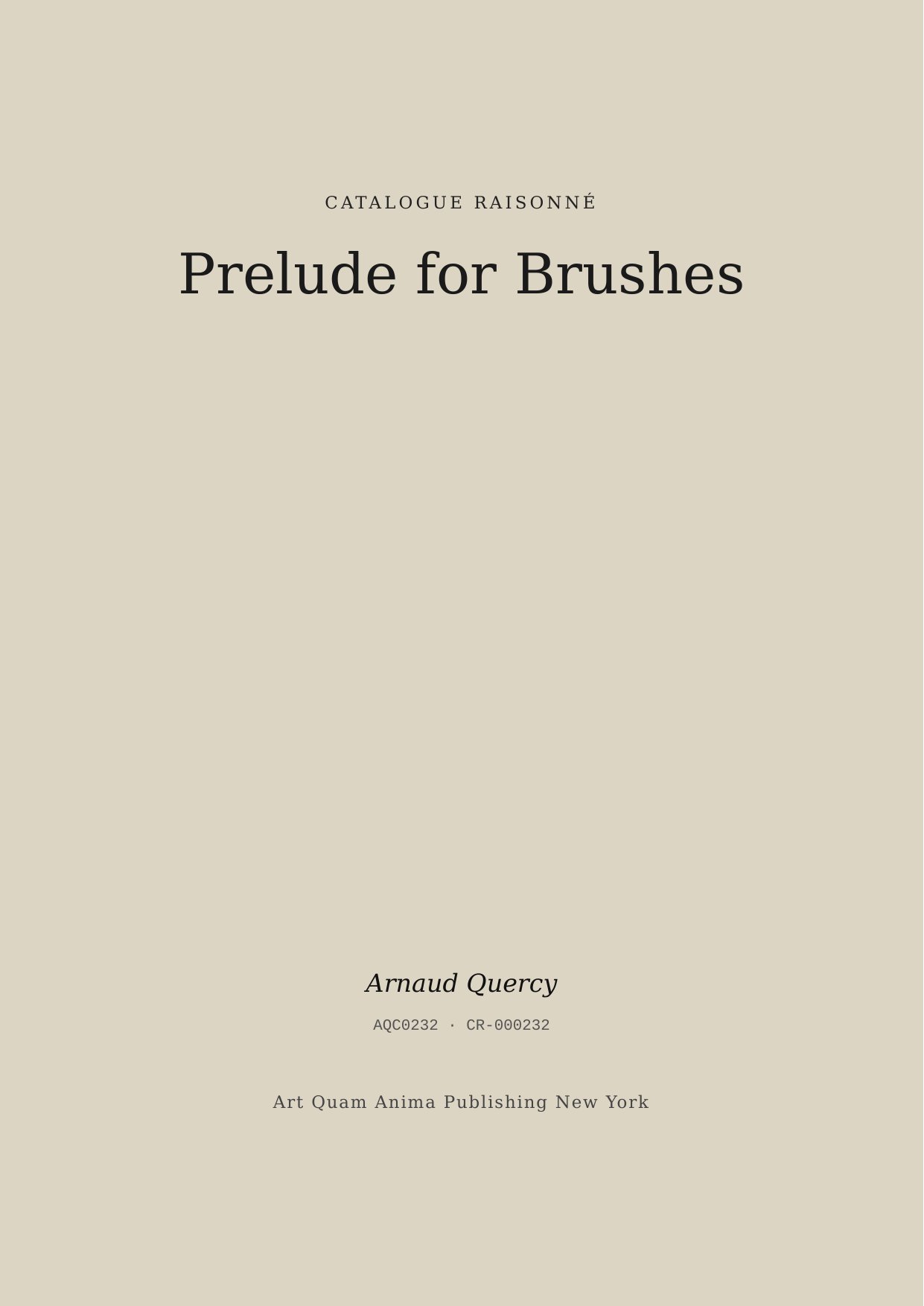 Prelude for Brushes