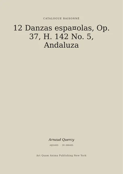 12 Danzas espa¤olas, Op. 37, H. 142 No. 5, Andaluza