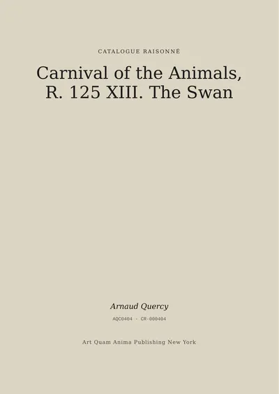Carnival of the Animals, R. 125 XIII. The Swan