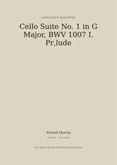 Cello Suite No. 1 in G Major, BWV 1007 I. Pr‚lude