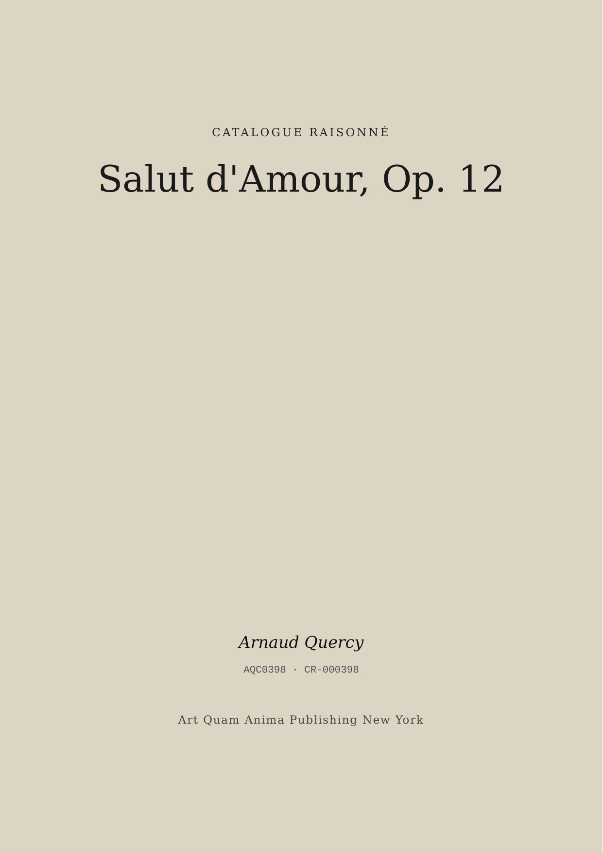 Salut d'Amour, Op. 12