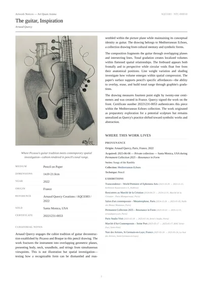 The guitar, Inspiration