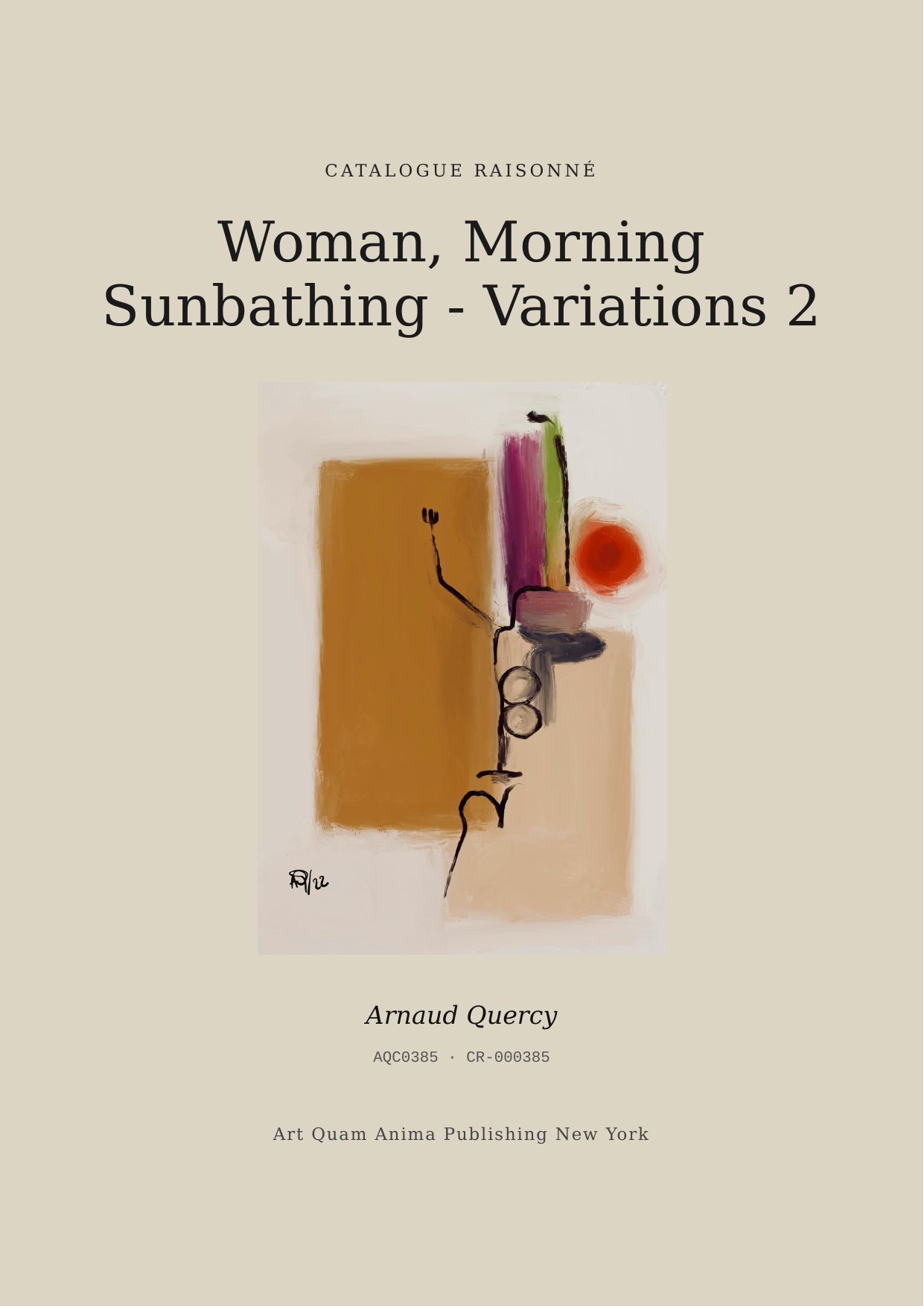 Woman, Morning Sunbathing - Variations 2