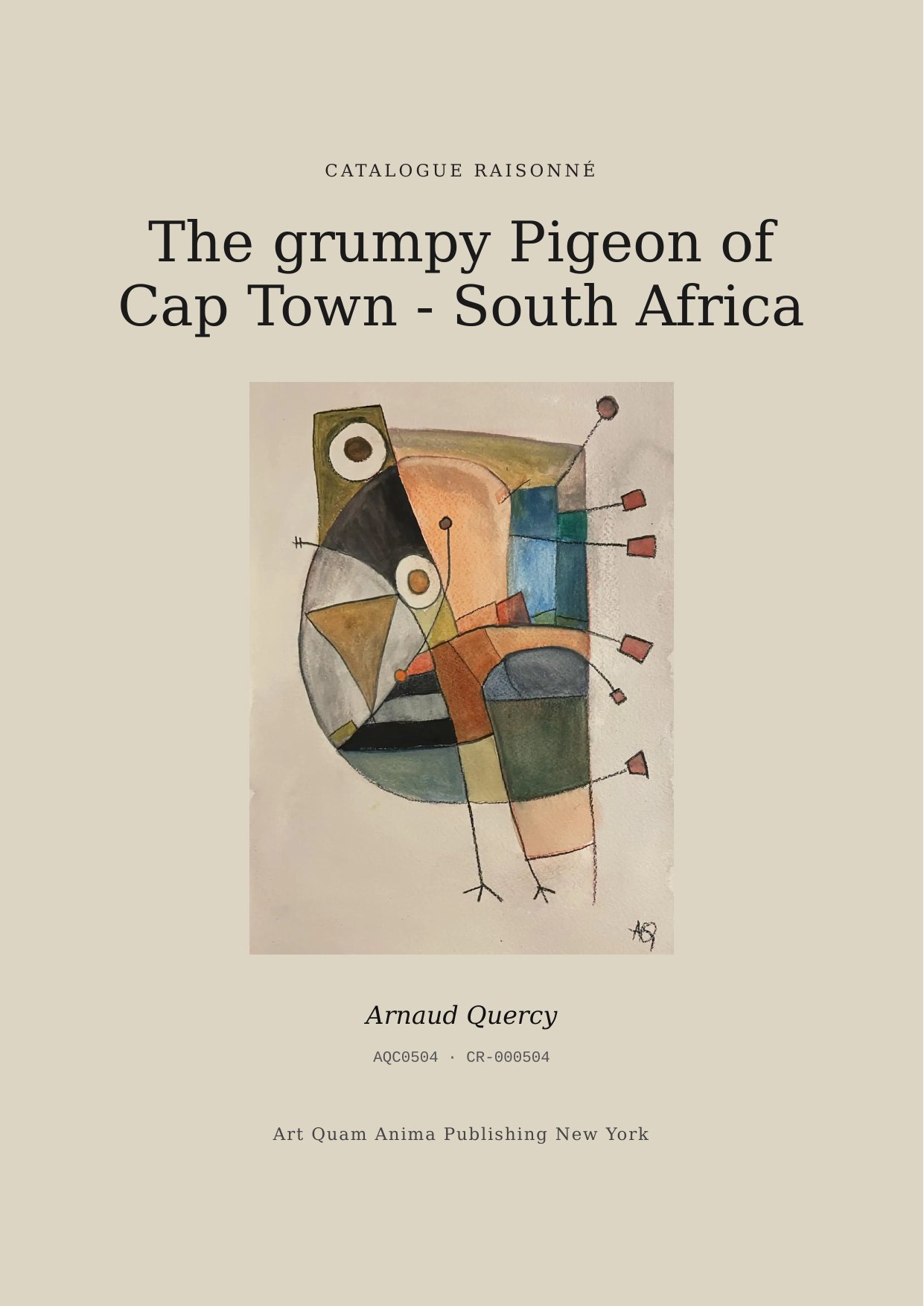The grumpy Pigeon of Cap Town - South Africa