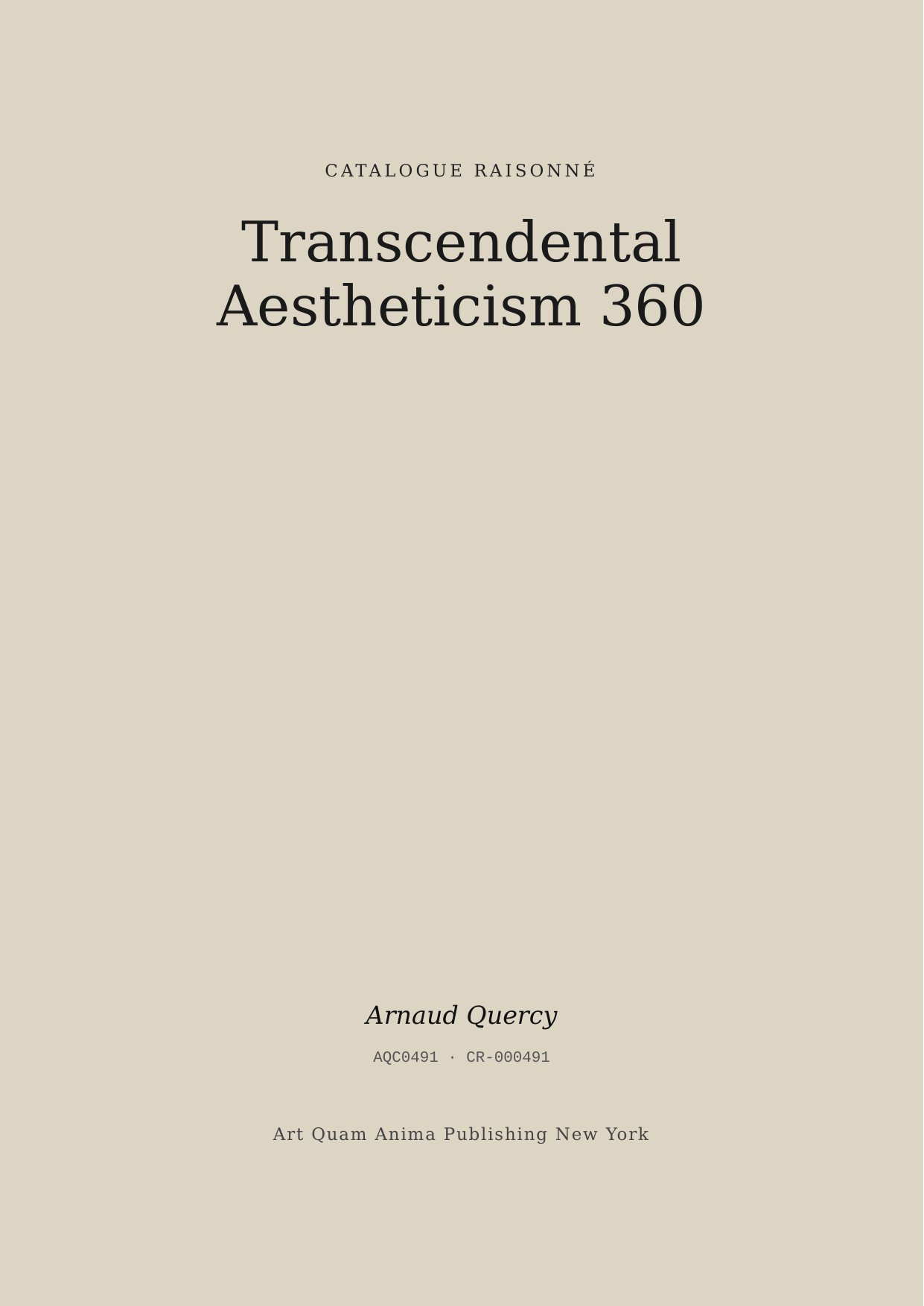 Transcendental Aestheticism 360