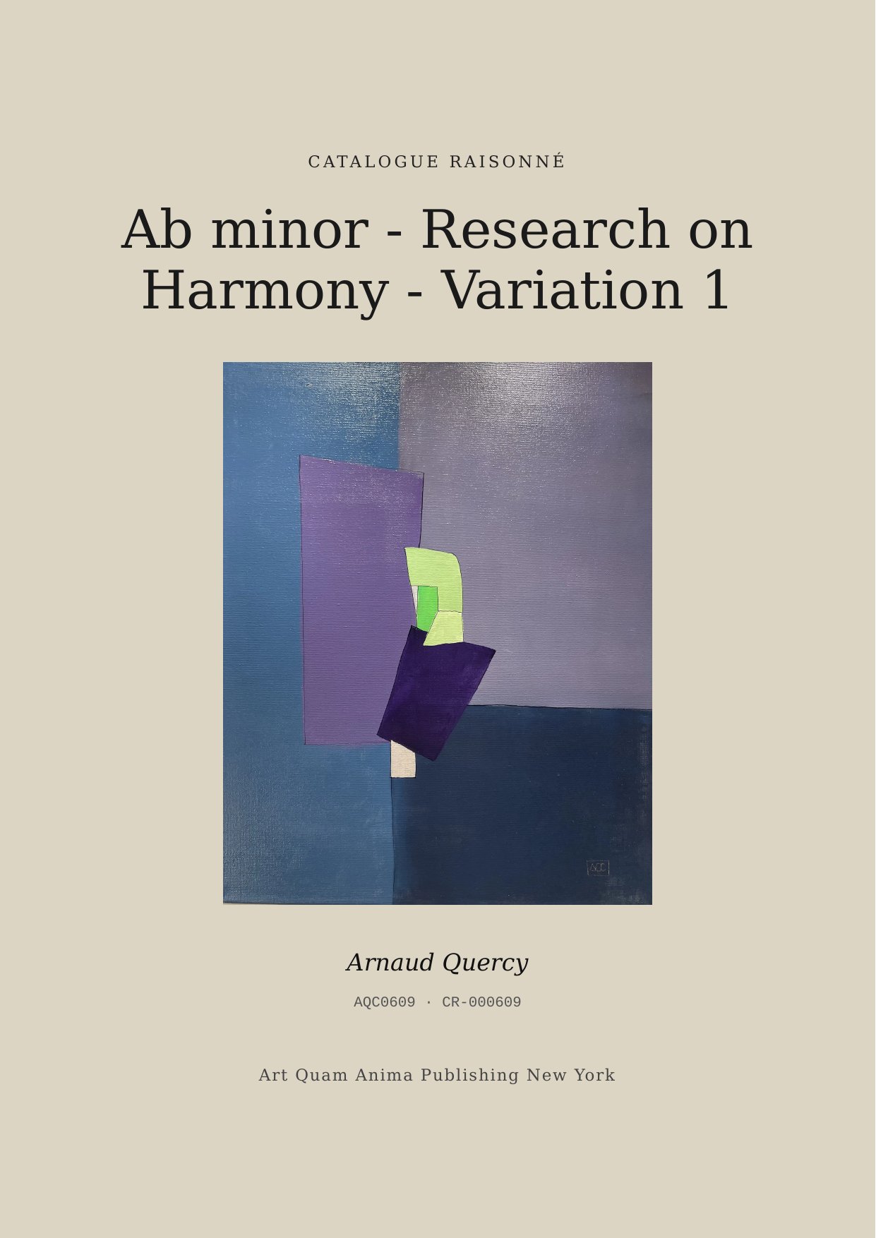 Ab minor - Research on Harmony - Variation 1