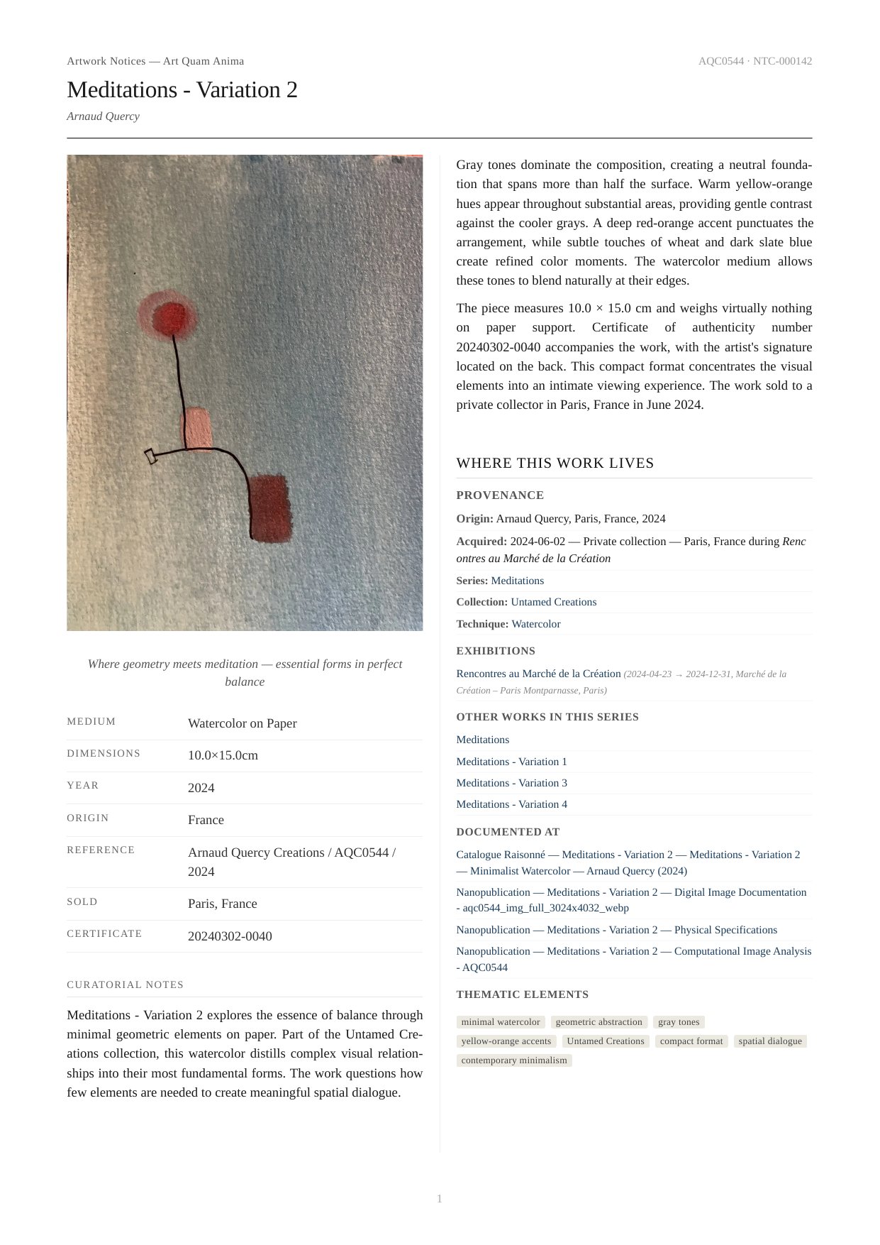 Meditations - Variation 2