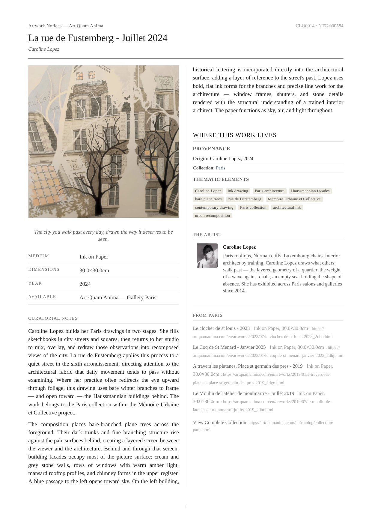 La rue de Fustemberg - Juillet 2024