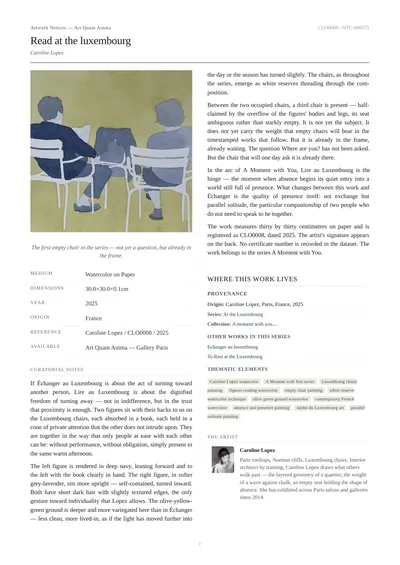 Read at the luxembourg
