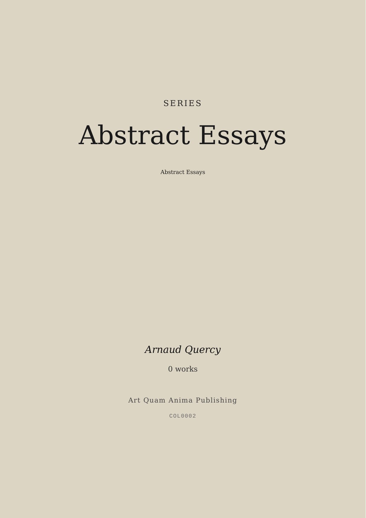 Abstract Essays