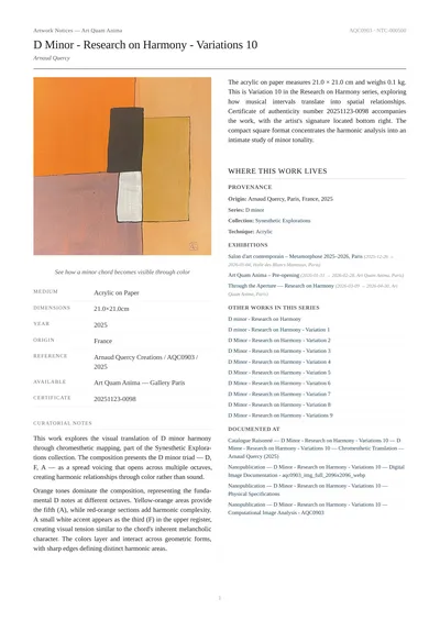 D Minor - Research on Harmony - Variations 10