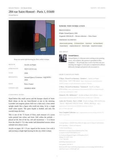 284 rue Saint-Honoré - Paris 1, 01h00