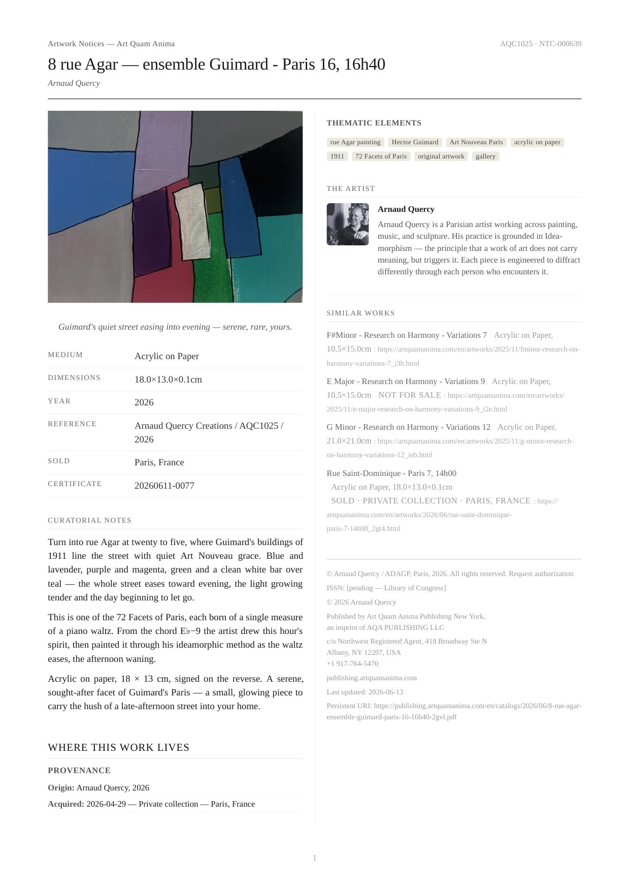 8 rue Agar — ensemble Guimard - Paris 16, 16h40