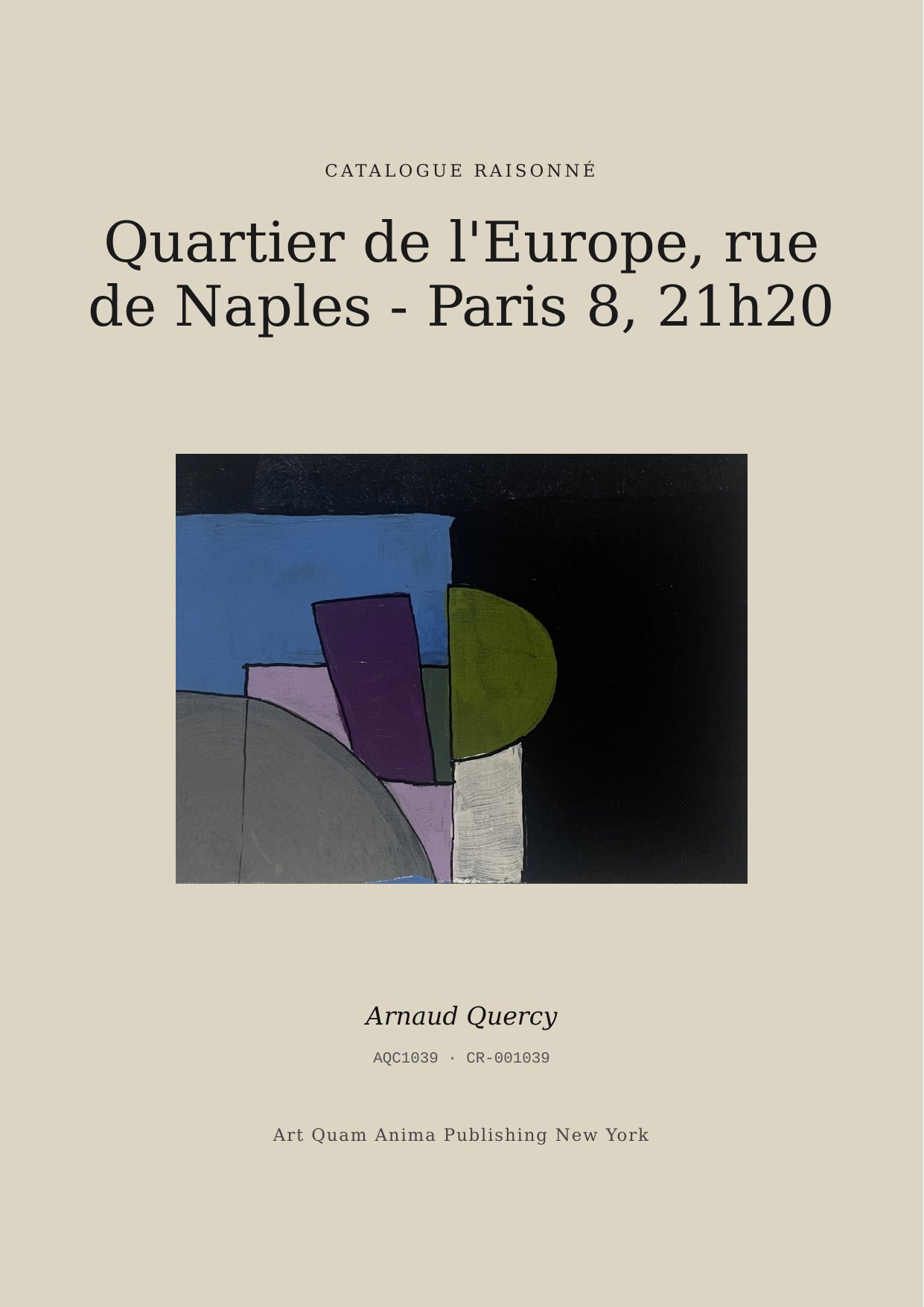 Quartier de l'Europe, rue de Naples - Paris 8, 21h20