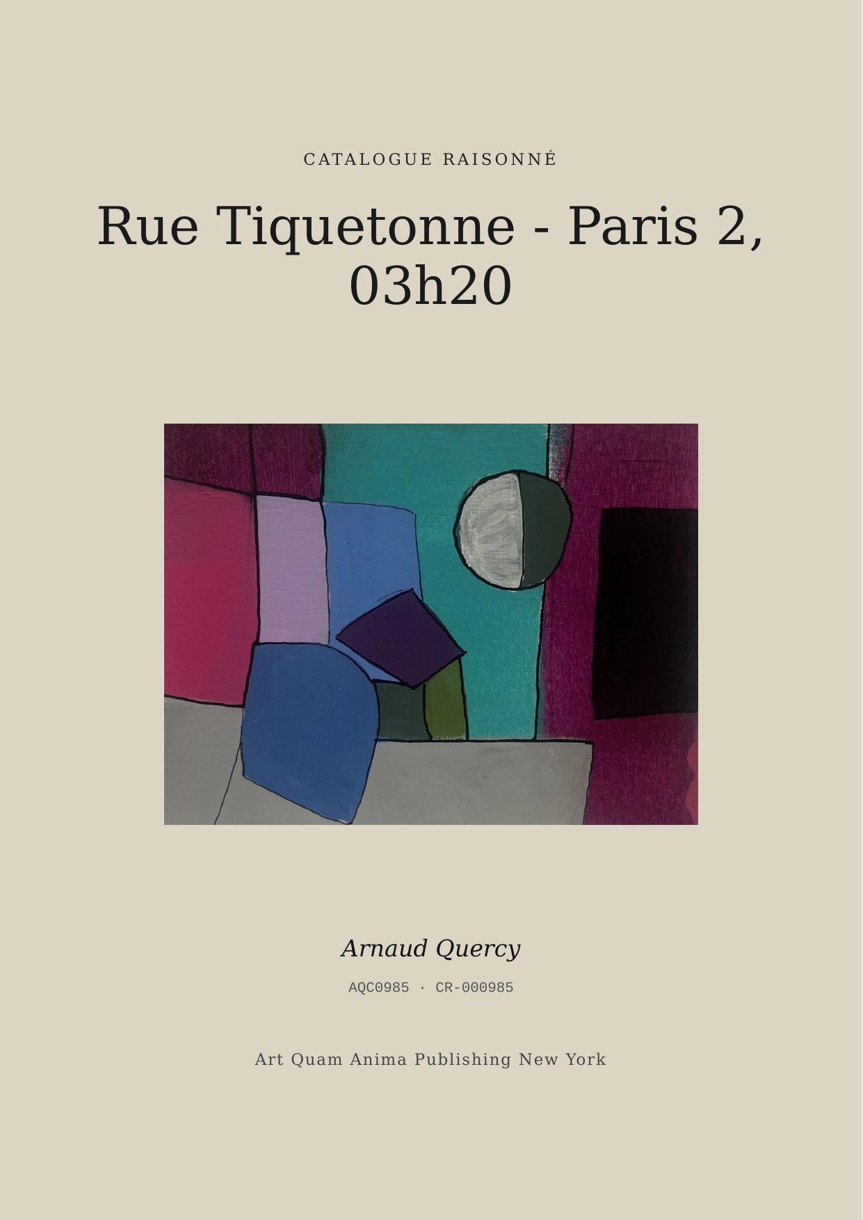 Rue Tiquetonne - Paris 2, 03h20