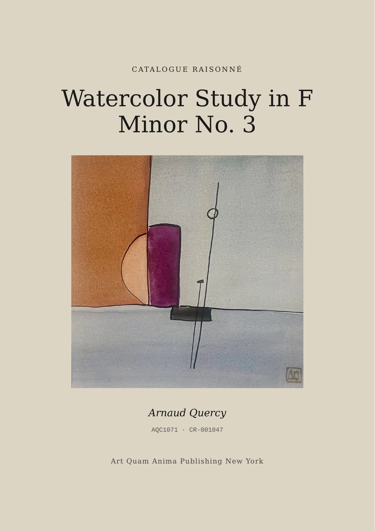 Watercolor Study in F Minor No. 3