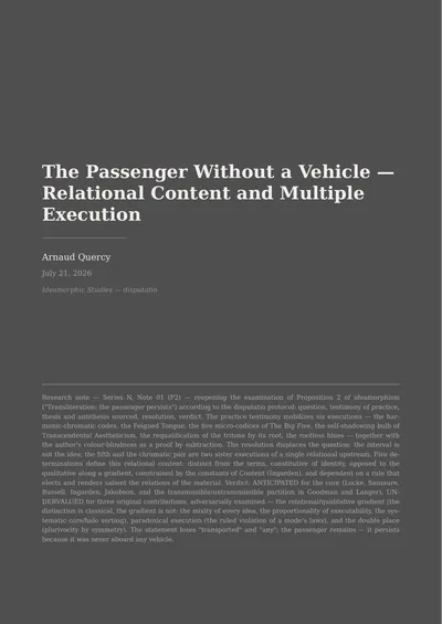 The Passenger Without a Vehicle — Relational Content and Multiple Execution
