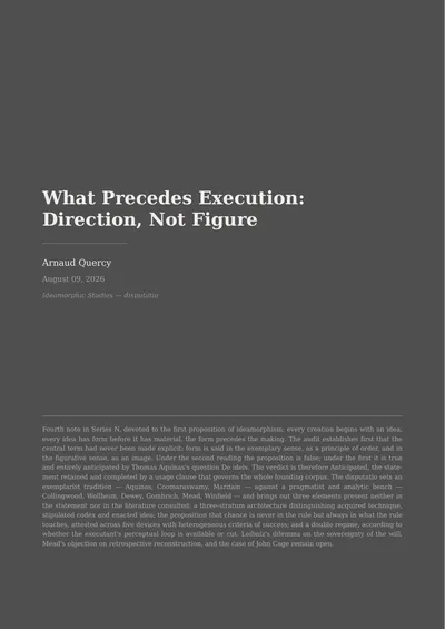 What Precedes Execution: Direction, Not Figure