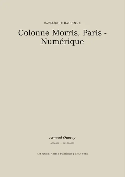 Colonne Morris, Paris - Numérique