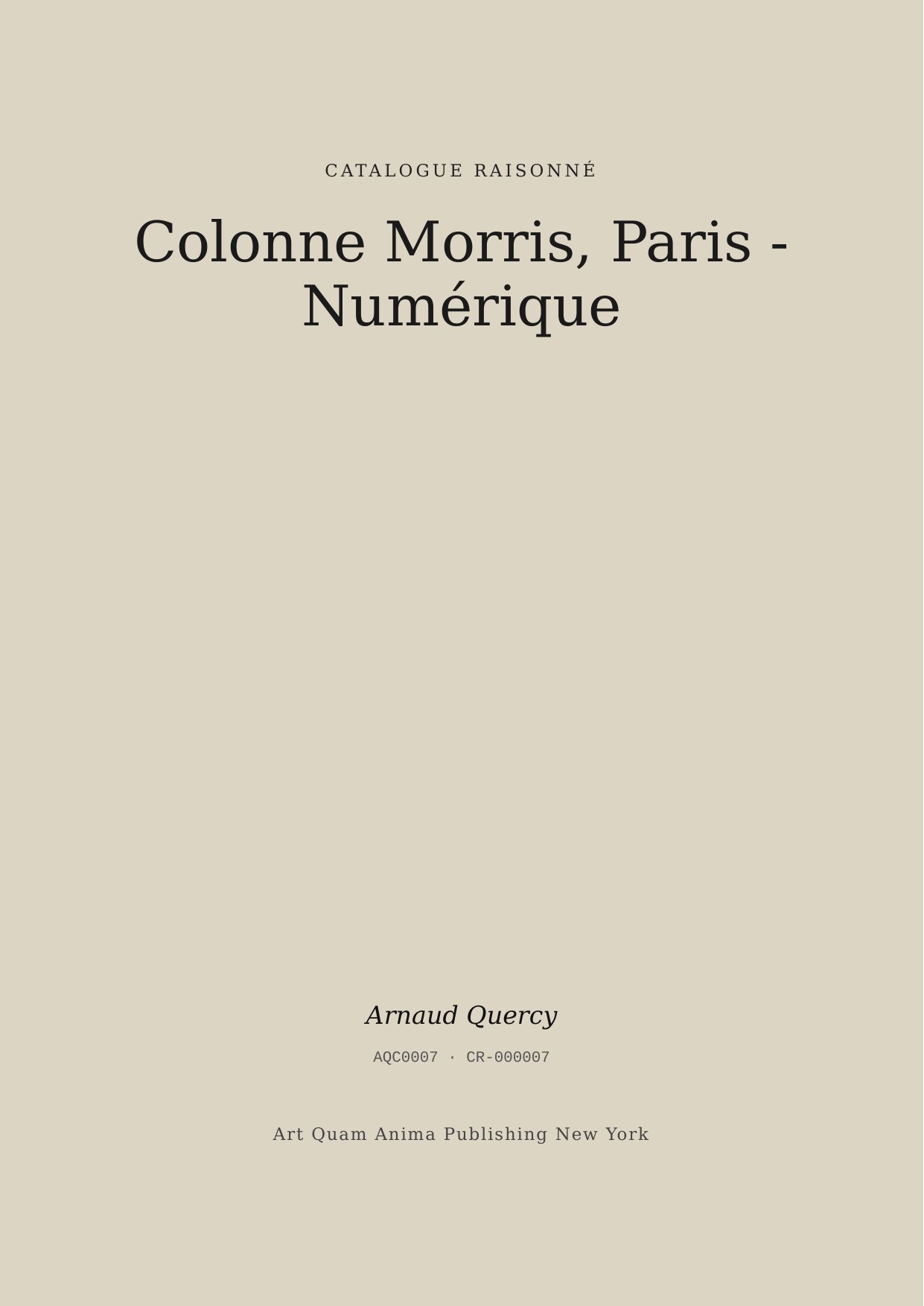 Colonne Morris, Paris - Numérique
