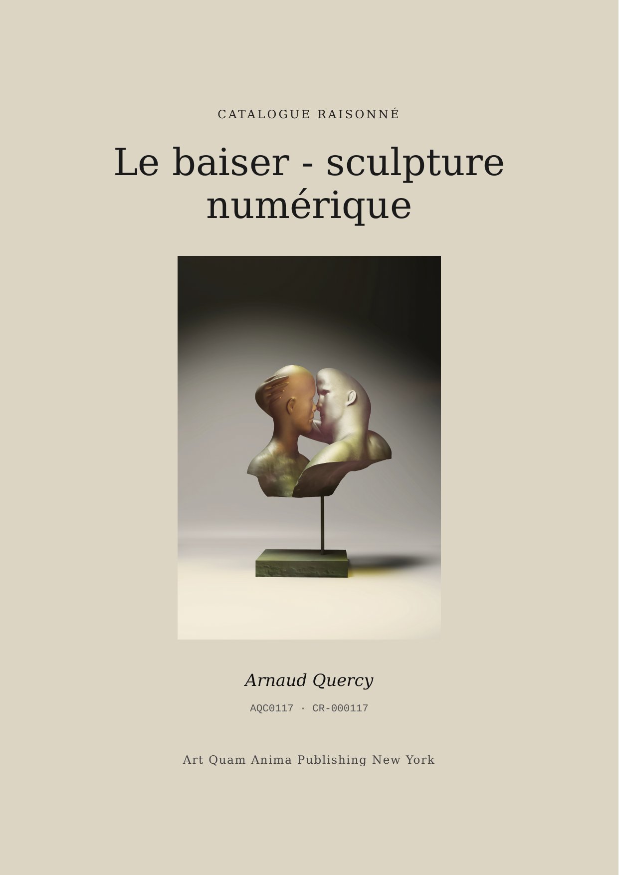 Le baiser - sculpture numérique