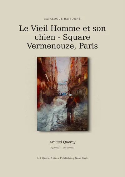 Le Vieil Homme et son chien - Square Vermenouze, Paris