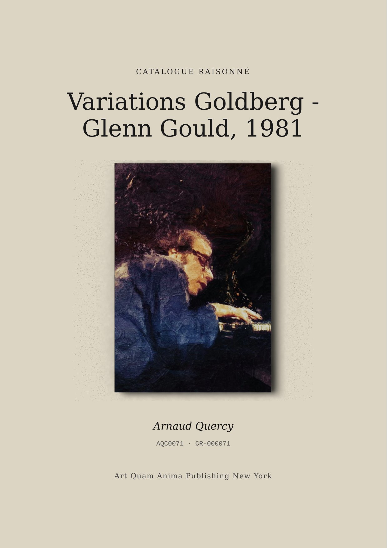 Variations Goldberg - Glenn Gould, 1981