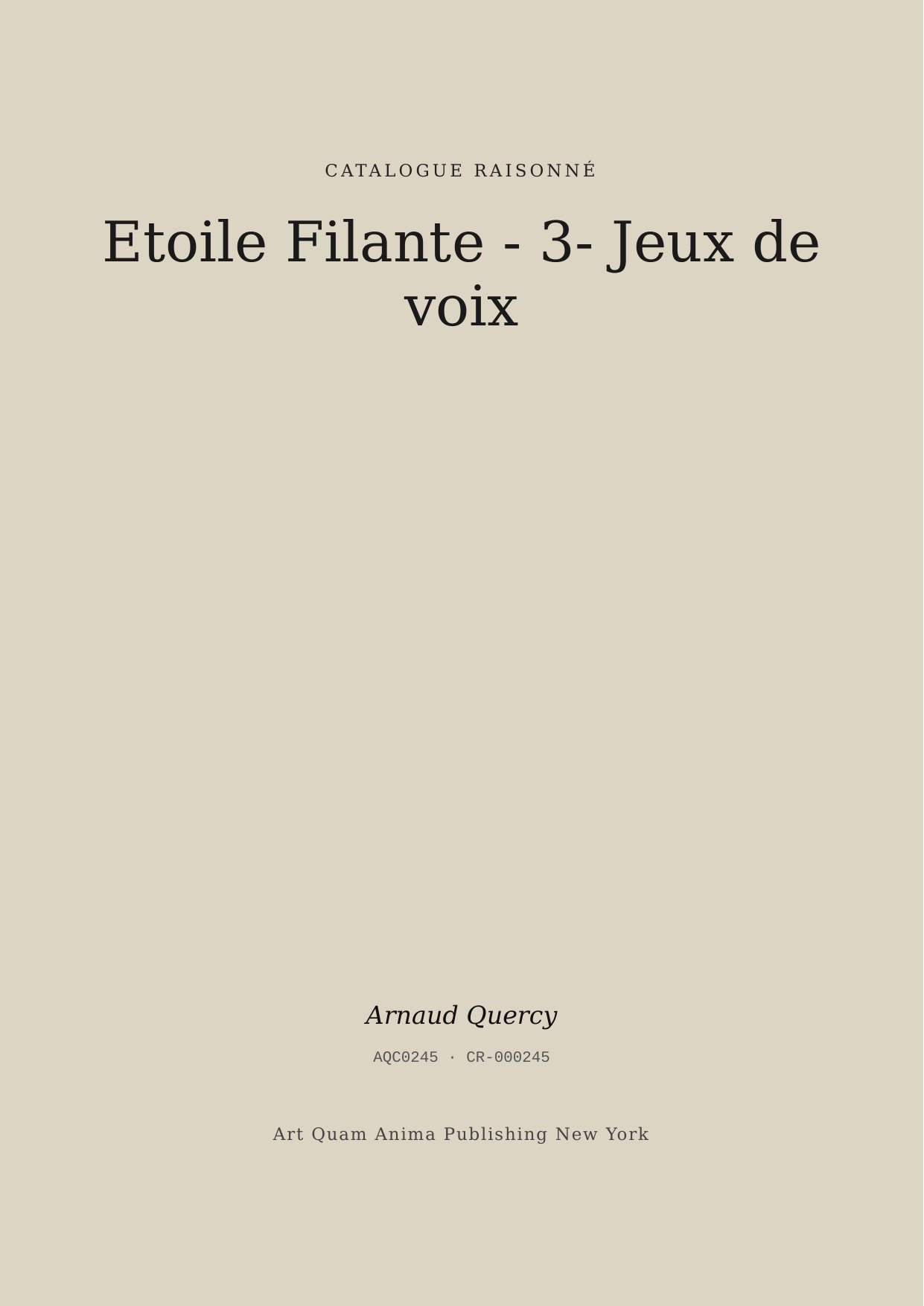 Etoile Filante - 3- Jeux de voix