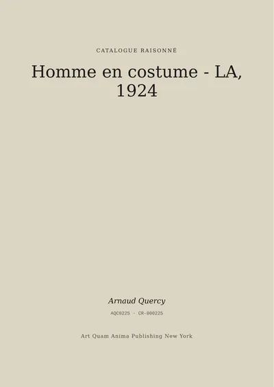 Homme en costume - LA, 1924