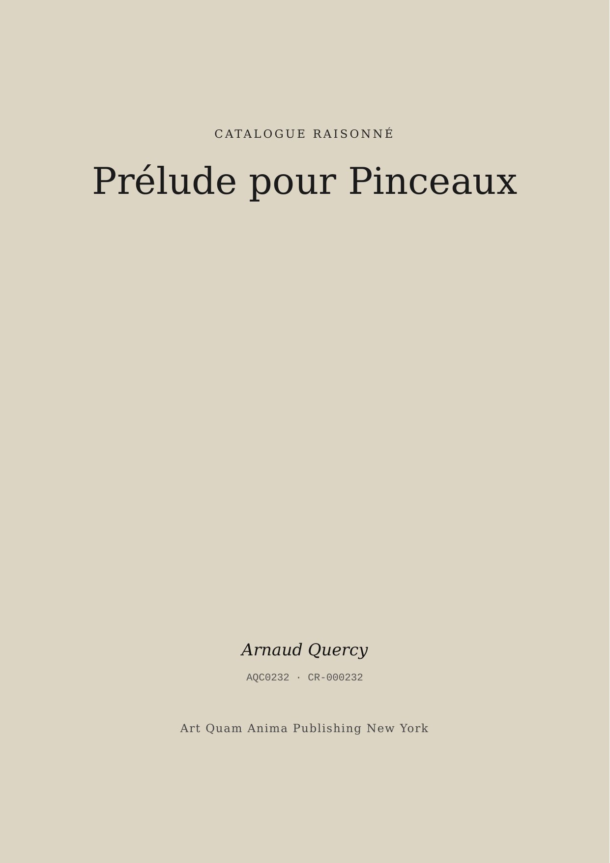 Prélude pour Pinceaux