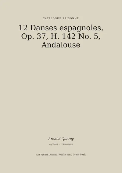 12 Danses espagnoles, Op. 37, H. 142 No. 5, Andalouse