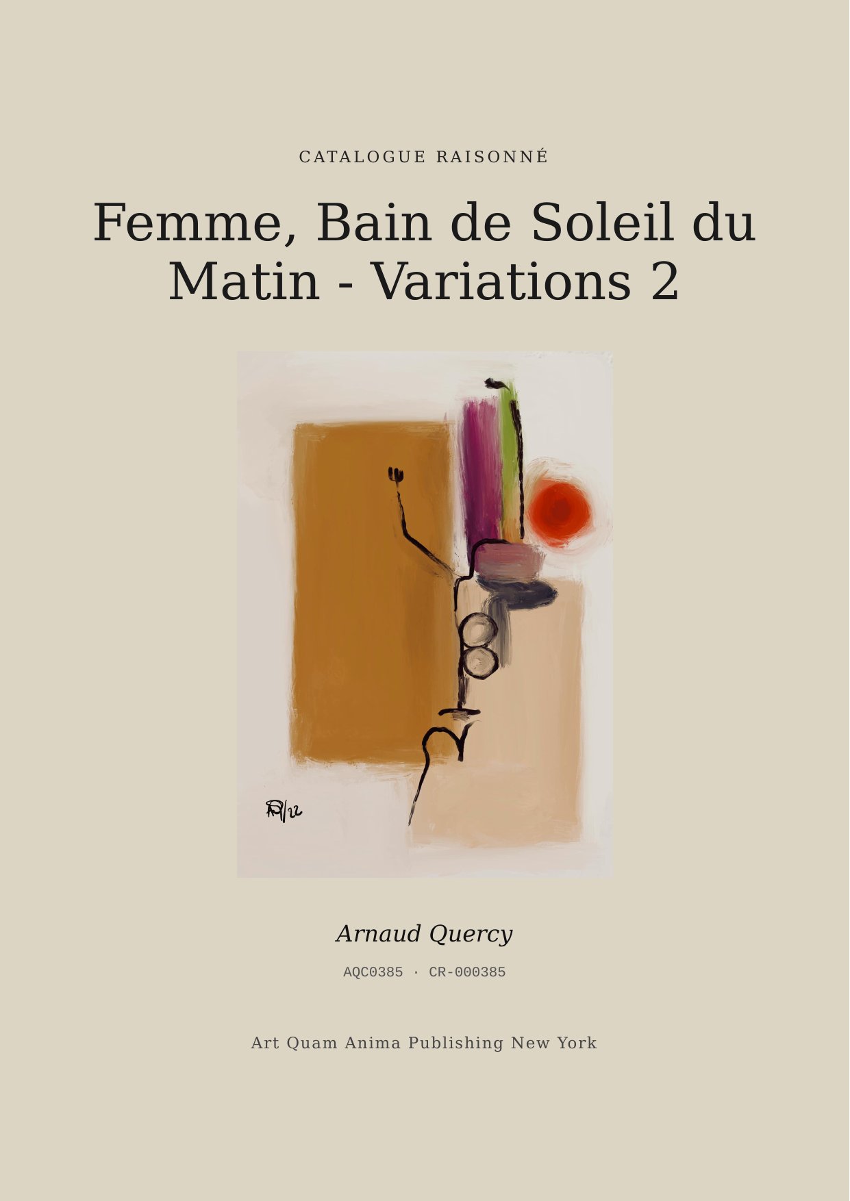 Femme, Bain de Soleil du Matin - Variations 2