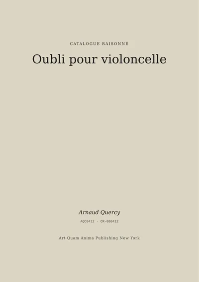 Oubli pour violoncelle
