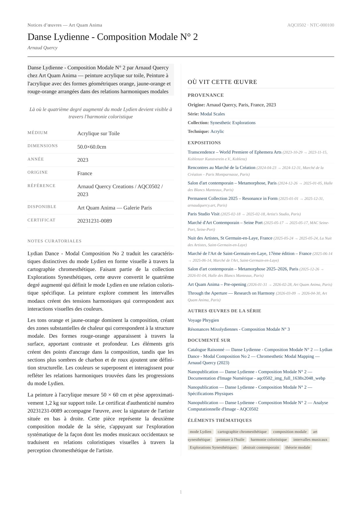 Danse Lydienne - Composition Modale N° 2