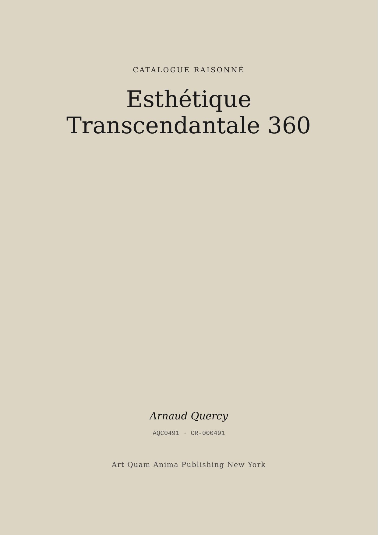 Esthétique Transcendantale 360
