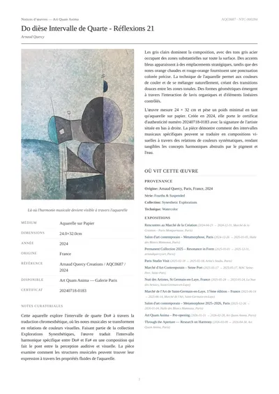Do dièse Intervalle de Quarte - Réflexions 21