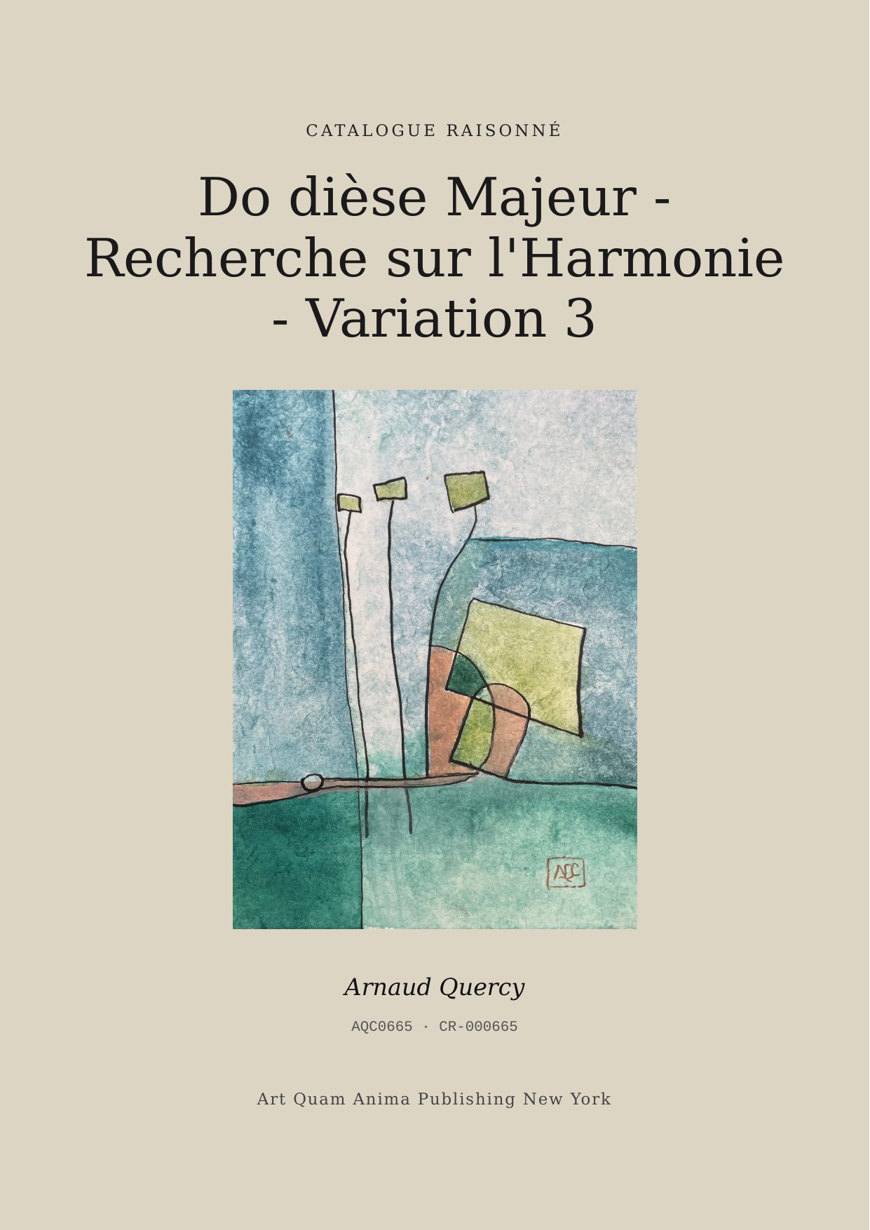 Do dièse Majeur - Recherche sur l'Harmonie - Variation 3