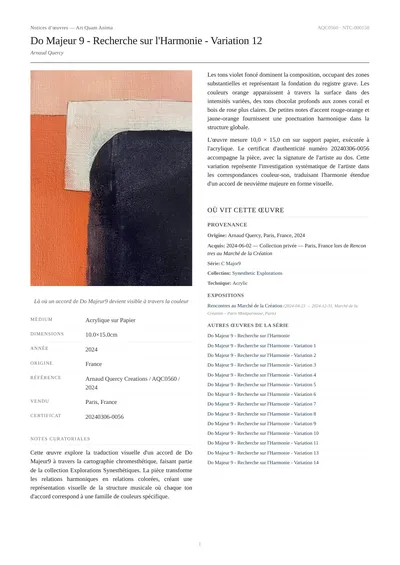 Do Majeur 9 - Recherche sur l'Harmonie - Variation 12