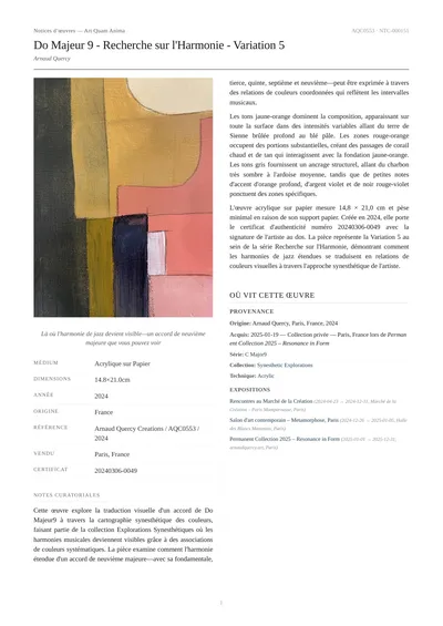 Do Majeur 9 - Recherche sur l'Harmonie - Variation 5