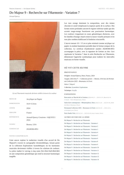 Do Majeur 9 - Recherche sur l'Harmonie - Variation 7