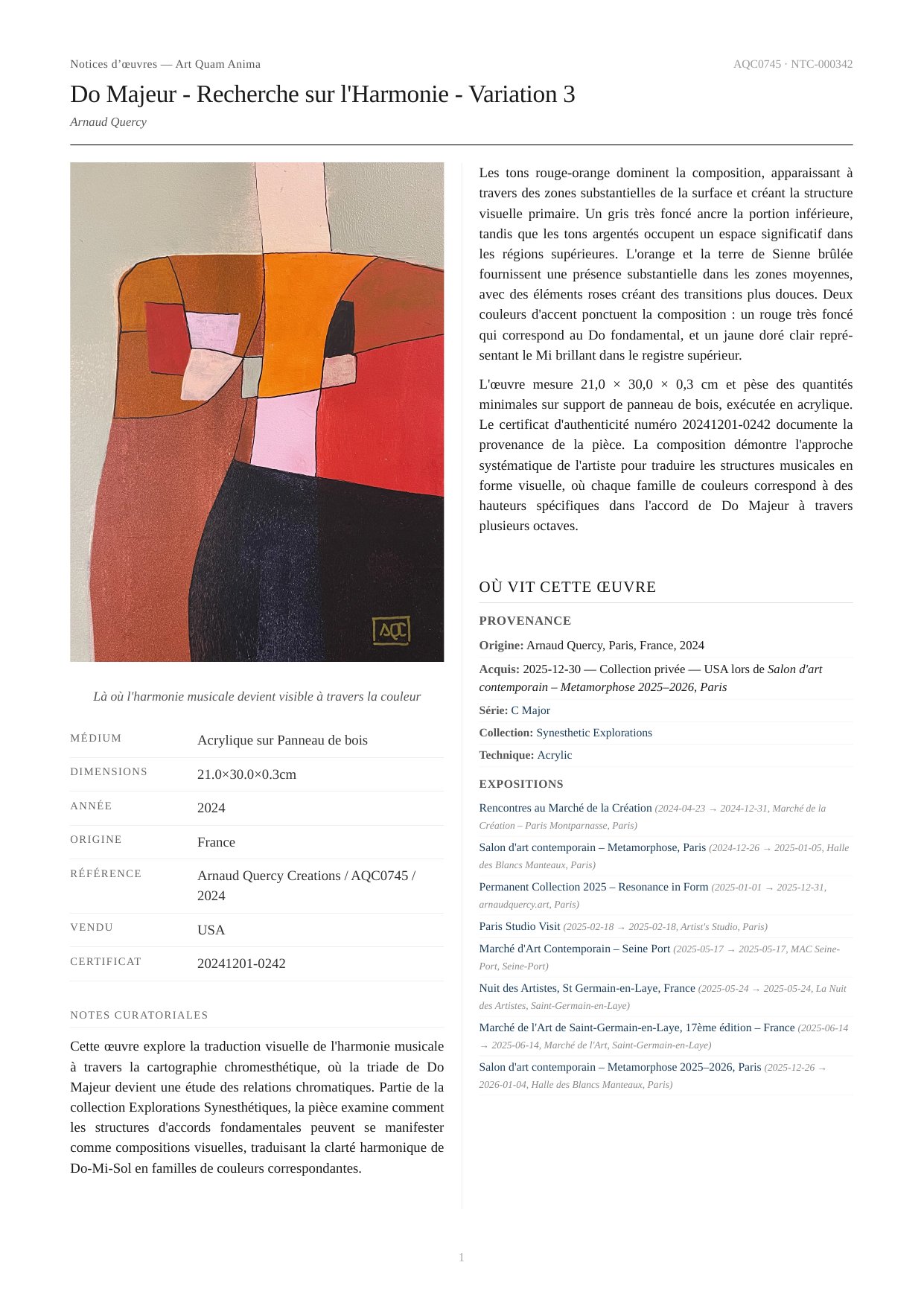Do Majeur - Recherche sur l'Harmonie - Variation 3