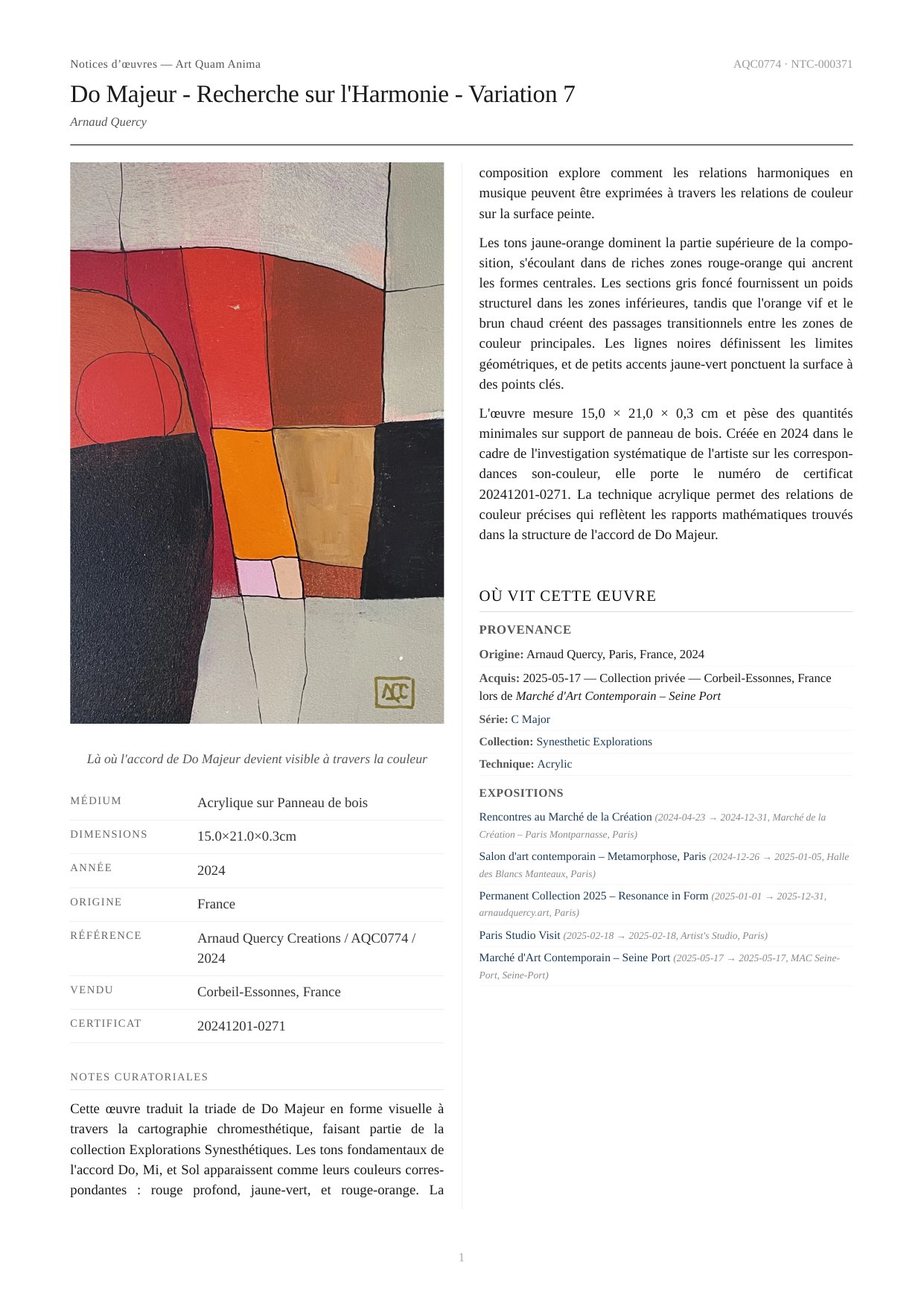 Do Majeur - Recherche sur l'Harmonie - Variation 7