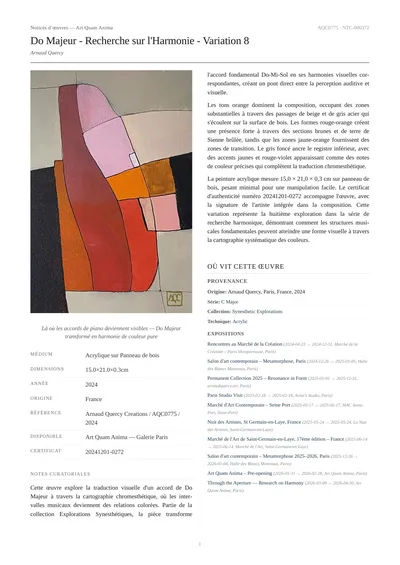 Do Majeur - Recherche sur l'Harmonie - Variation 8